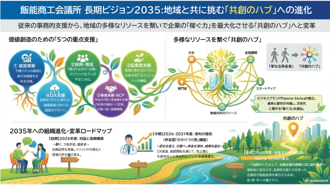 飯能商工会議所 長期ビジョン2035:地域と共に挑む「共創のハブ」への進化